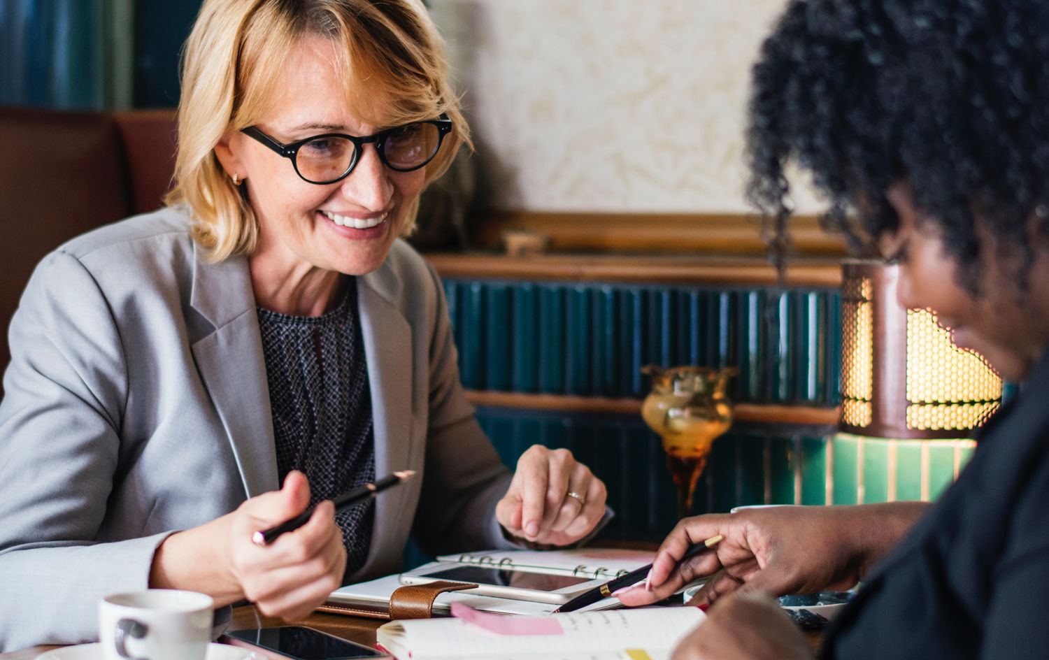 Women working in financial services