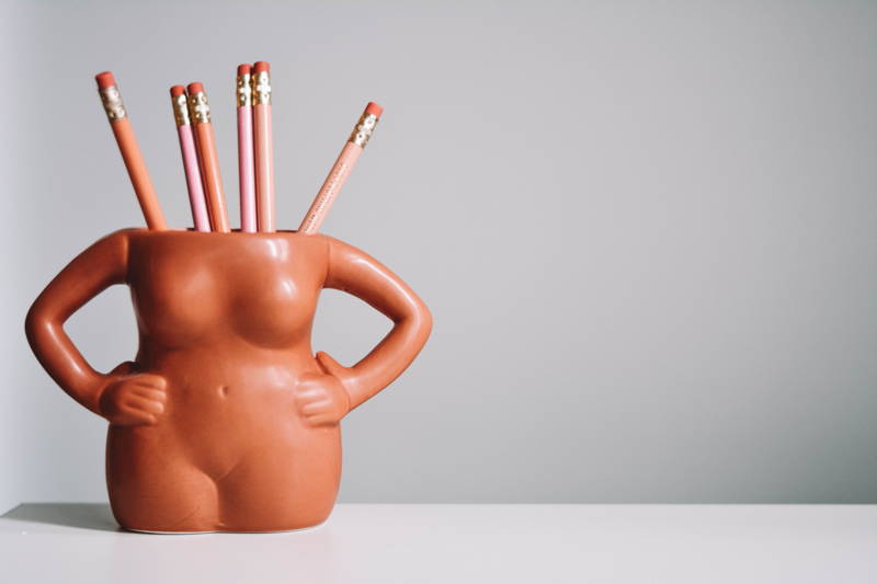 woman body shape pencil holder can be a fun fact about yourself